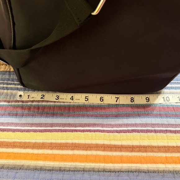 Jimmy Choo Parfum Weekender Travel Bag Black Nylon Leather Trim Adjustable Strap - Picture 7 of 7